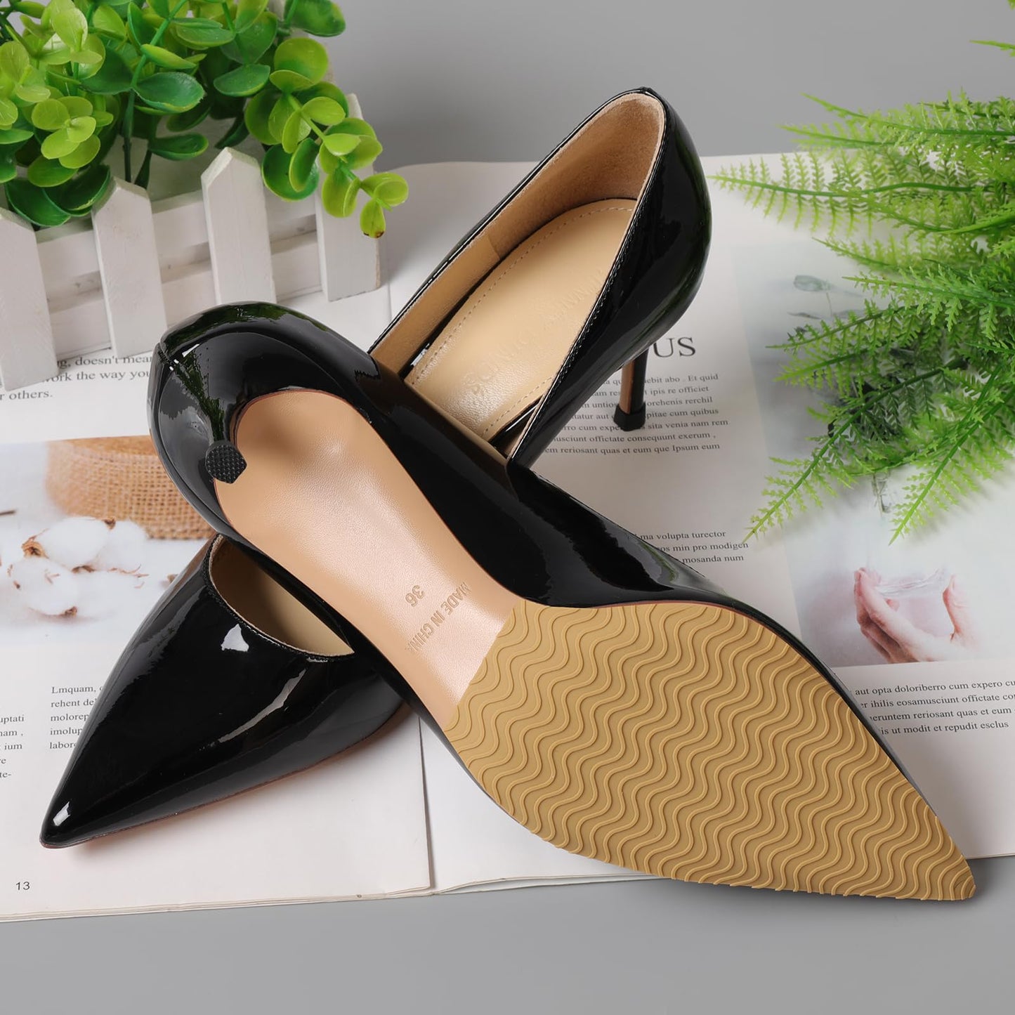Shoe Sole Bottom Protector,Self Adhesive Shoe Grips on Bottom of Shoes,Non Slip Shoe Pads,Shoe Sole Guard, Anti Slip Shoe Grips Pads